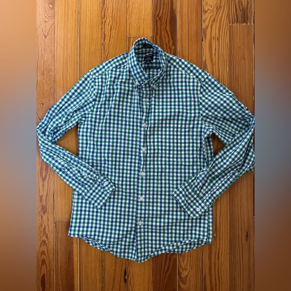 J Crew Gingham Button-down Shirt